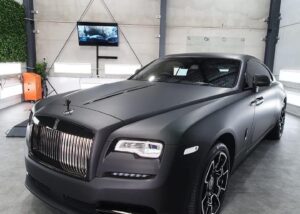 Matte Black 3m wrap Rolls Royce wrap