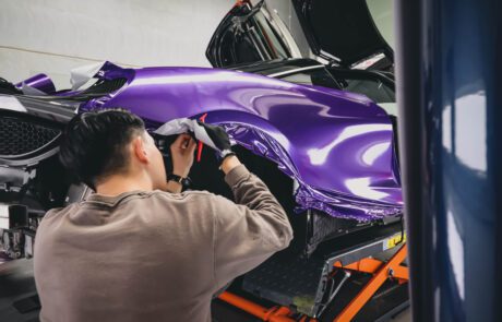 Purple Maclaren 720s Avery Dennison car wraps