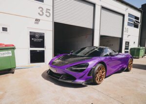Maclaren 720s - Avery Colour Change 4 Purple full wrap with carbon fibre