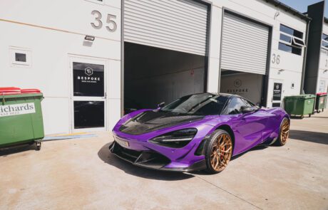 Purple full wrap with carbon fibre