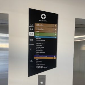 Bay Central wayfinding directory sign