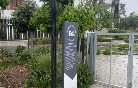 Ed Square Private Park entry sign